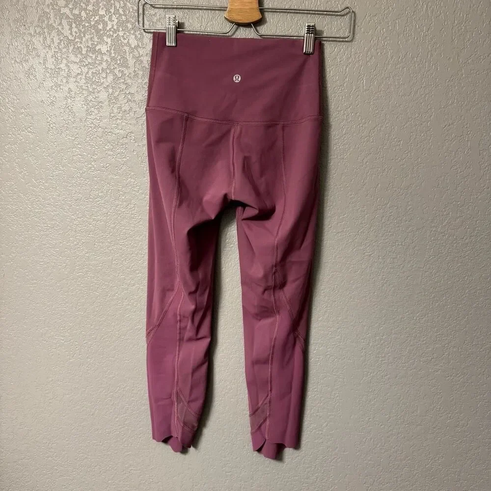 Lululemon Wunder Under Scalloped Hem Fold Over Waist Leggings Size 2(?)